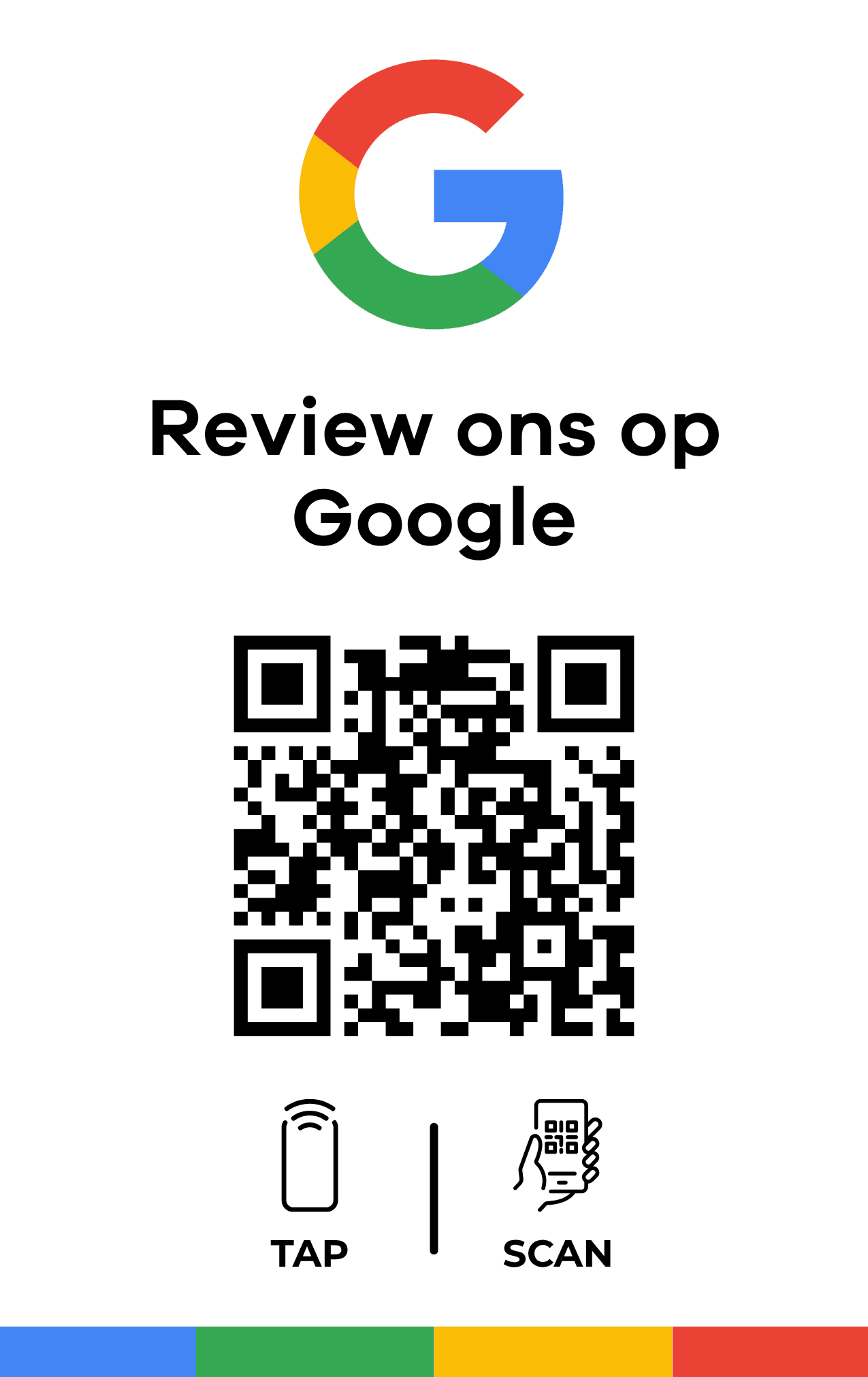 GymPare NFC-kaart voor Google reviews